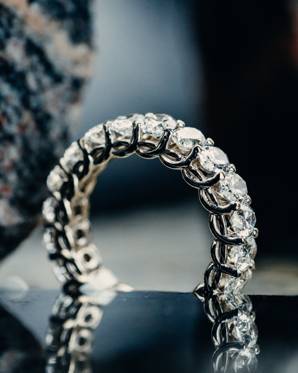 14k White Gold Diamond Eternity Band