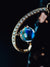 14k Yellow Gold Moonstone and Diamond Pendant