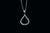14k White Gold Diamond Teardrop Necklace