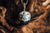 14k Yellow Gold Carved Pearl and Diamond Pendant