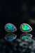 14k White Gold Opal and Diamond Earrings