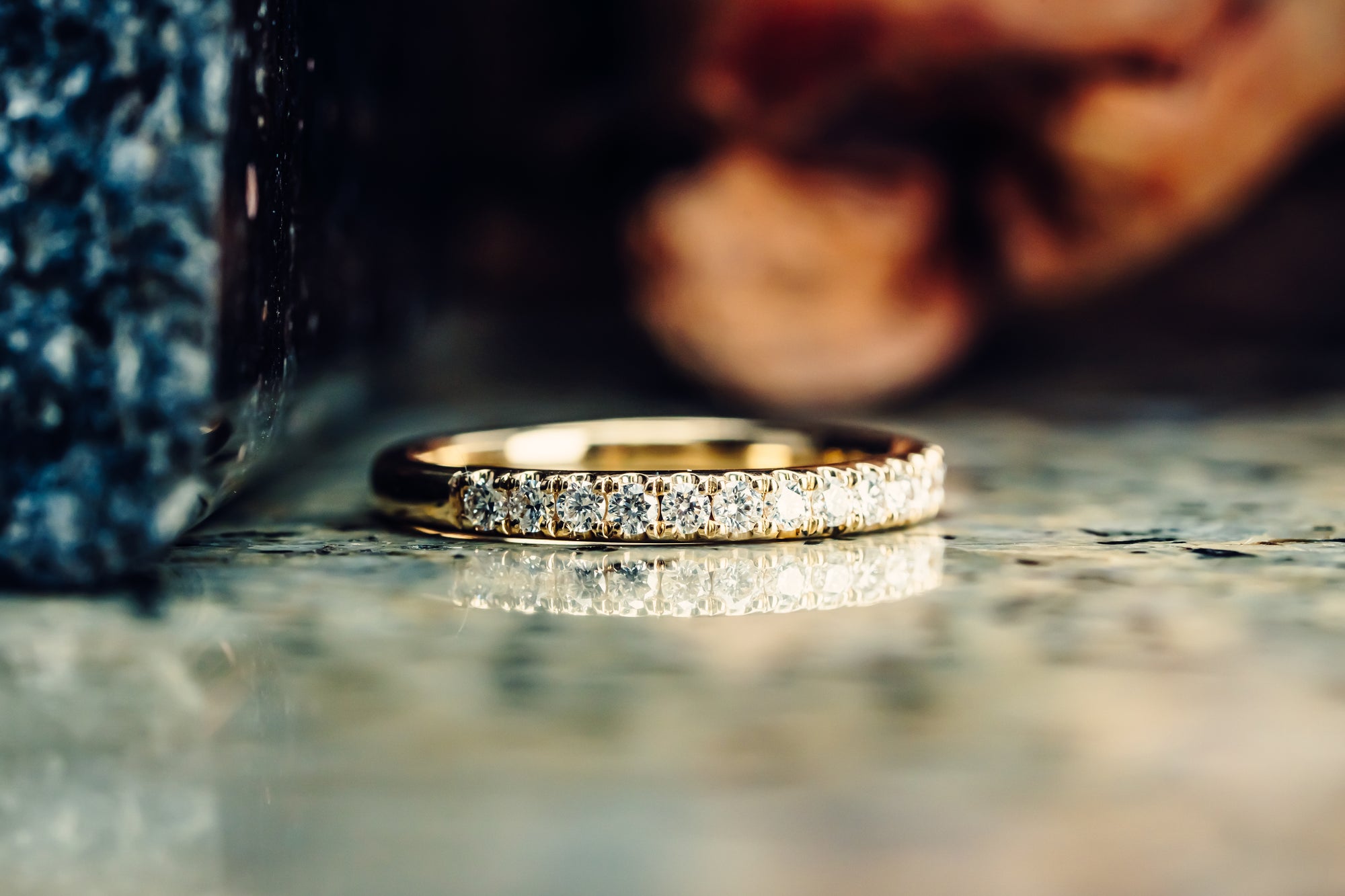 14k Yellow Gold Diamond Anniversary Band