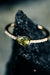 14K Yellow Gold Bezel Set Peridot and Diamond Ring