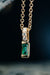 14k Yellow Gold Emerald and Diamond Pendant