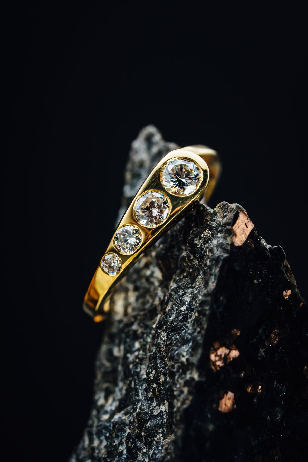 18k Yellow Gold Custom Diamond Ring
