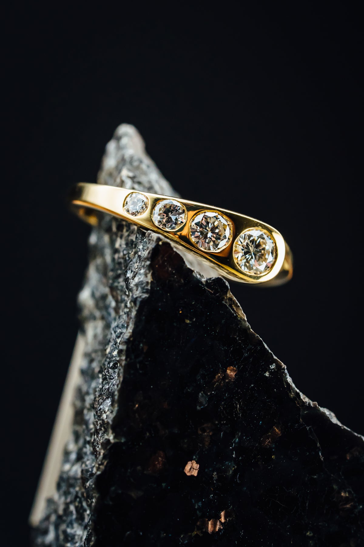 18k Yellow Gold Custom Diamond Ring