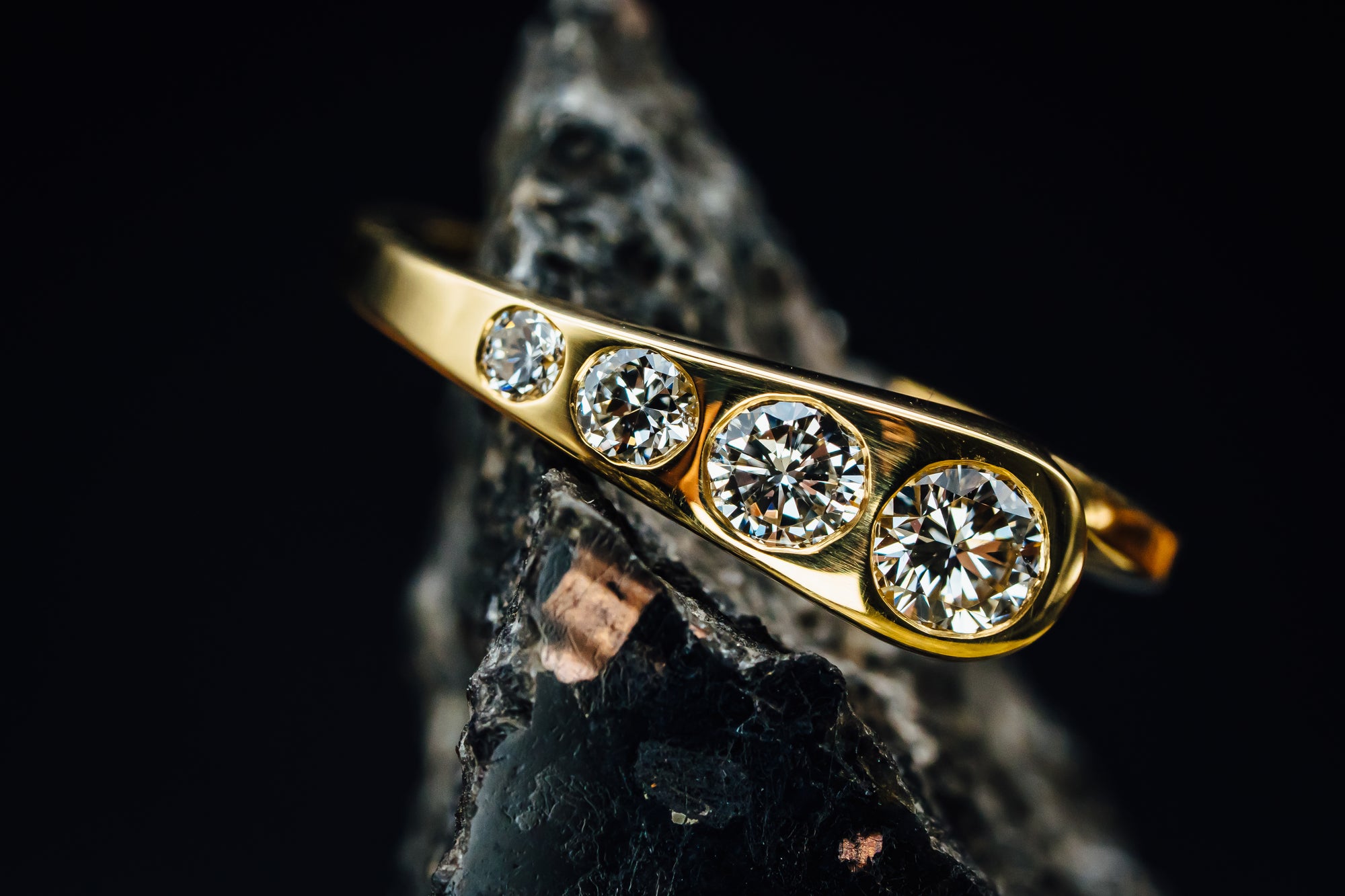 18k Yellow Gold Custom Diamond Ring