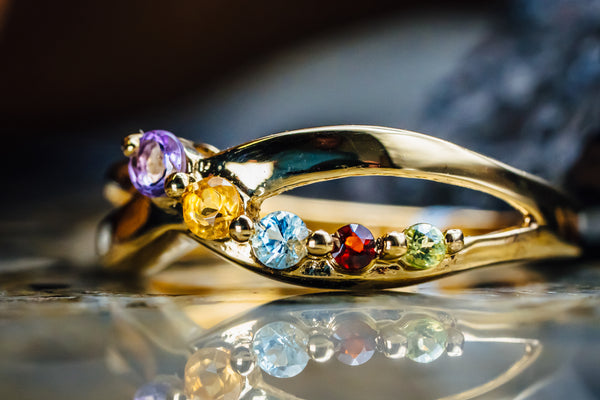 Landscape Element Ring H ゴールド Shy Creation 14k yellow gold 0.19ctw diamond bridge criss-cross