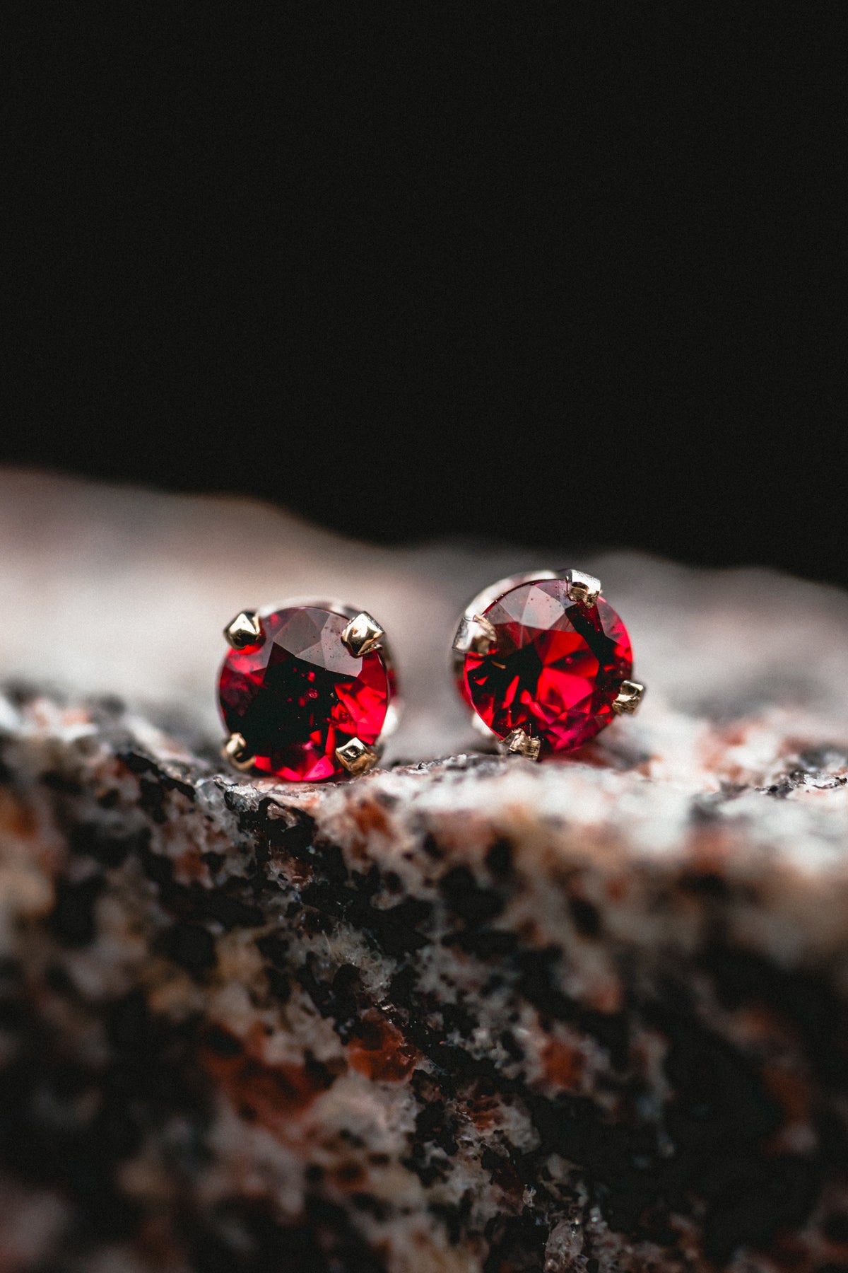 14k Yellow Gold Pink Tourmaline Studs