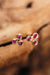 14k Rose Gold Triple Ruby Earrings