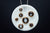 White Ceramic Sterling Silver Rose Gold Plated Smokey Quartz Pendant