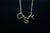 14k Yellow Gold Black Diamond Letter Necklace