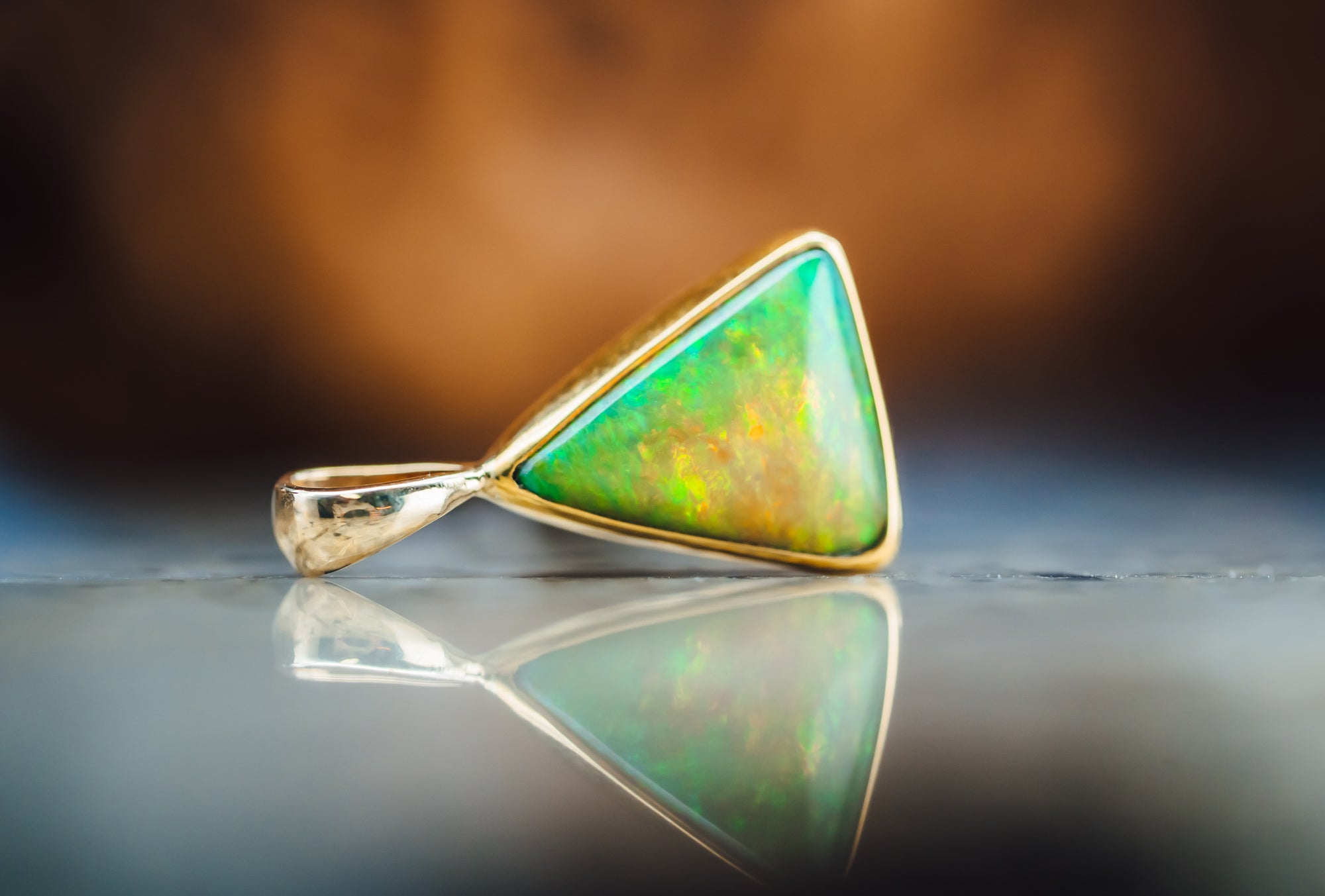 14k Yellow Gold Ethiopian Opal Pendant