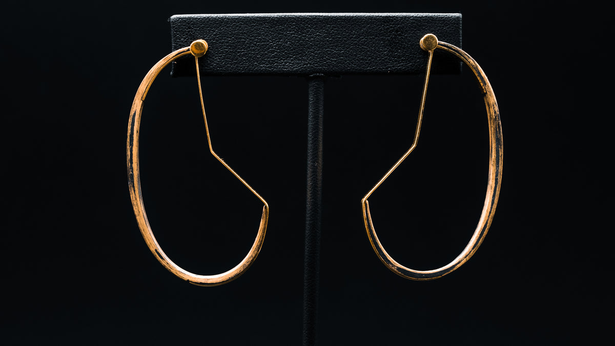 Sterling Silver and Carbon Fiber Earrings