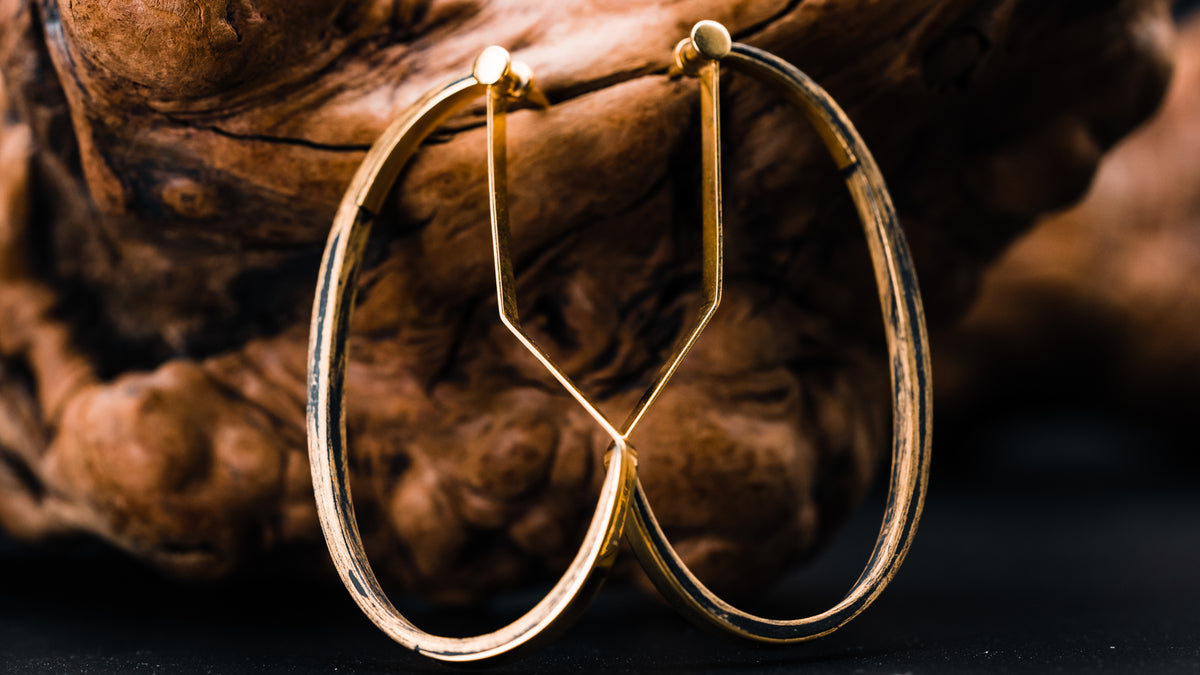 Sterling Silver and Carbon Fiber Earrings