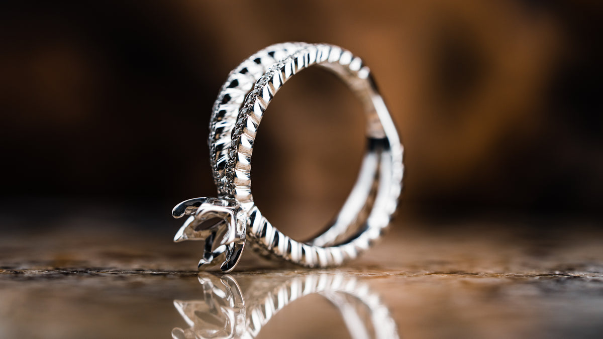 14k White Gold Diamond Mounting