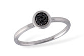 14k White Gold Pave' Black Diamond Ring