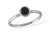 14k White Gold Pave' Black Diamond Ring