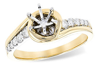 14k Two-Tone Diamond Mounting