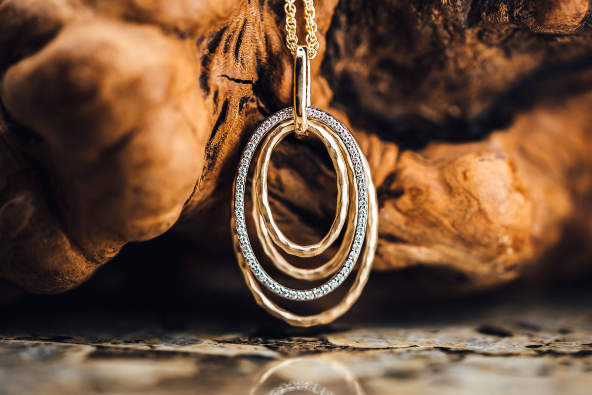 14k Two-Tone Diamond Fashion Pendant