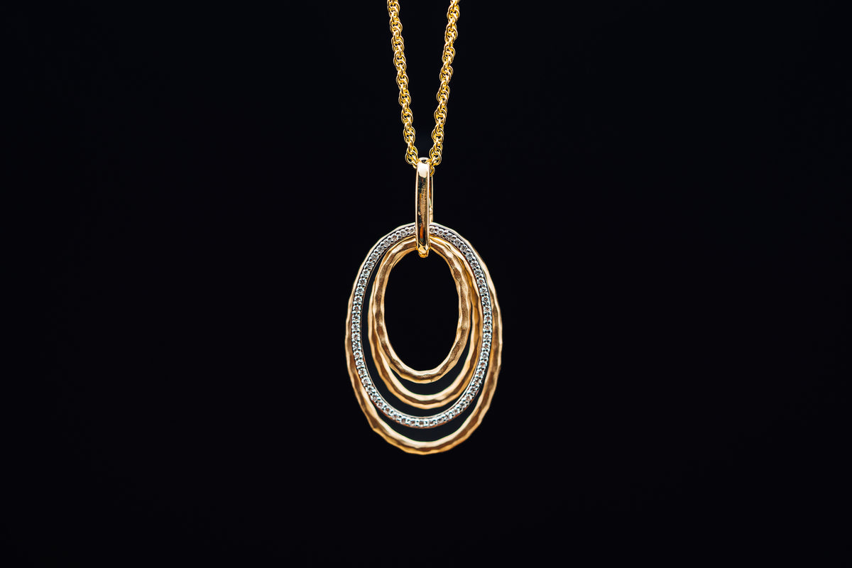14k Two-Tone Diamond Fashion Pendant