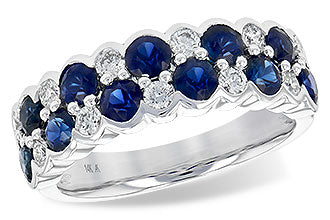 14k White Gold Sapphire and Diamond Ring