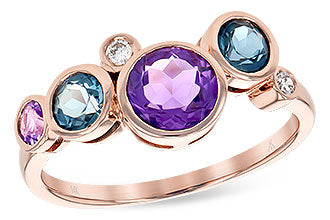 14k Rose Gold Semi-Precious Stone Ring