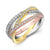 14k Tri-Color Gold and Diamond Ring
