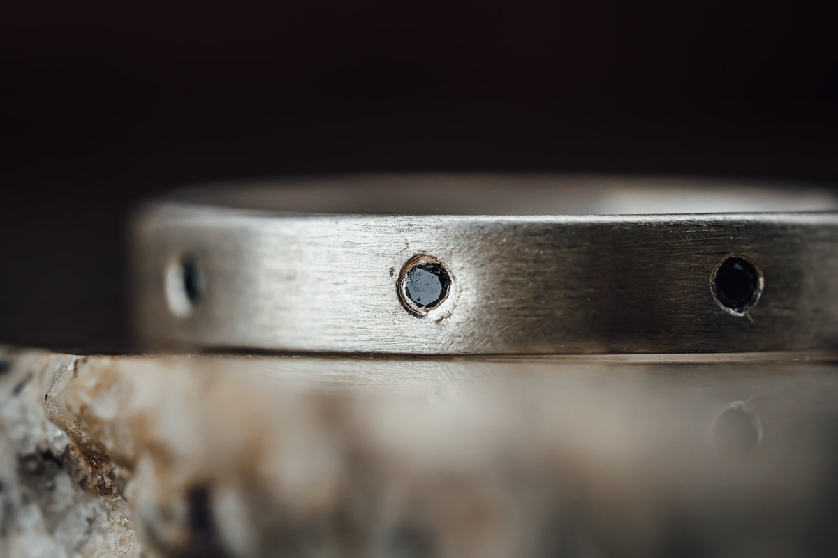 Sterling Silver and Black Diamond Ring