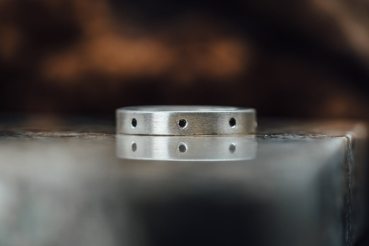 Sterling Silver and Black Diamond Ring