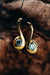 18k Yellow Gold Custom Montana Sapphire Drop Earrings