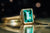 14k Yellow Gold Emerald Cabochon Custom Ring