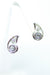 14k White Gold Rose Cut Teardrop Earrings