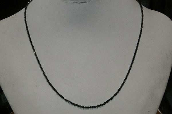 Black Diamond Necklace 16&quot;