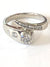 14k White Gold Diamond Bypass Ring