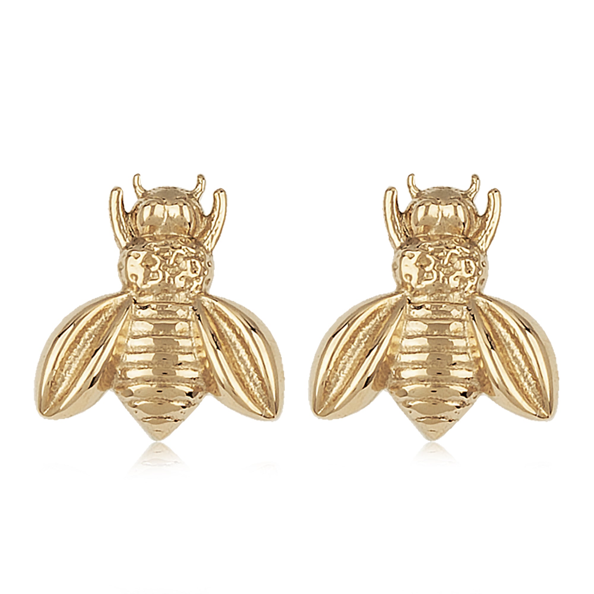14k Yellow Gold Bumble Bee Stud Earirngs