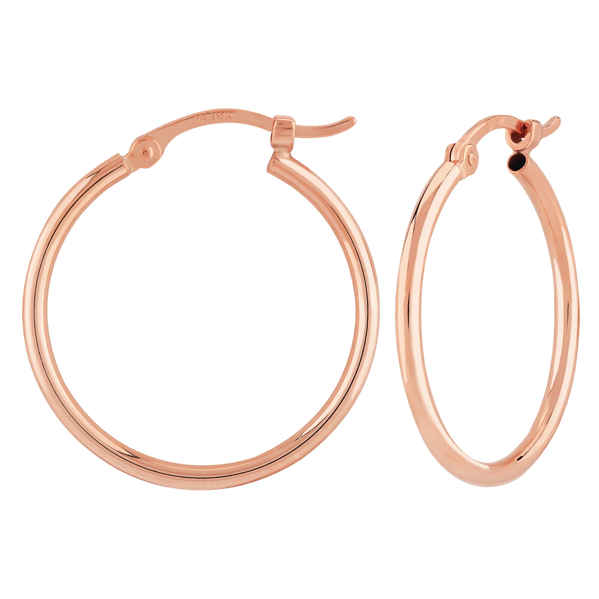 14k Rose Gold Hoop Earrings