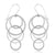 Sterling Silver Cascading Circles Drop Earrings