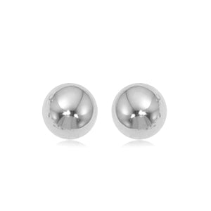 14k White Gold 8mm Ball Studs