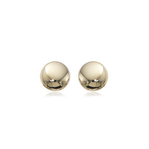 14k Yellow Gold 5mm Button Studs