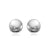 14k White Gold 8mm Button Studs