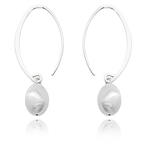 Sterling Silver Simple Sweep Earrings