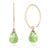 14k Yellow Gold Peridot Briolet Earrings