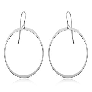 Sterling Oval Drop Earrings