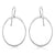 Sterling Silver Oval Drop Earrings