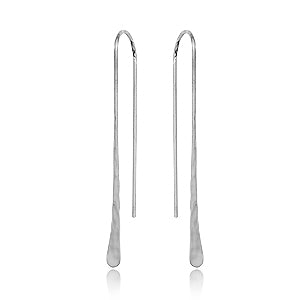 Sterling Silver Hammered Teardrop Earrings