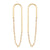 14k Yellow Gold Endless Oval Chain Earrings