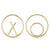 14k Yellow Gold Framed X & O Earrings