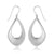 Sterling Silver Lg Pear Shaped Drop Earrings