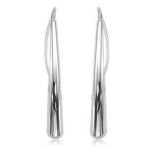 14k White Gold Teardrop Earrings